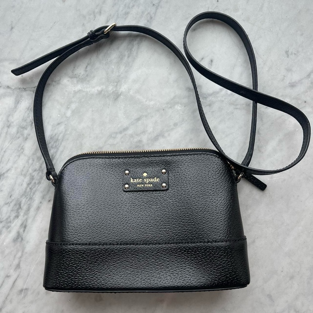 Kate Spade Black Pebbled Leather Crossbody Bag